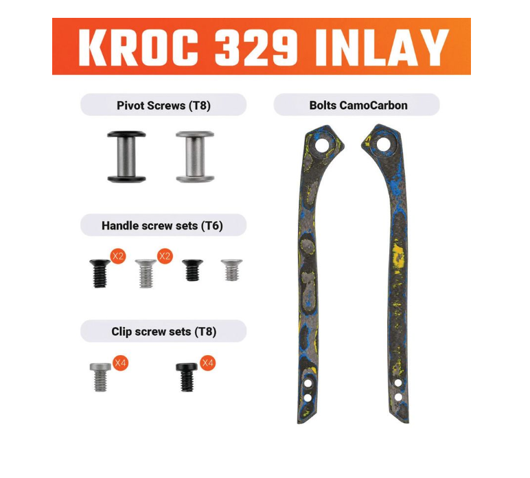 Vosteed Kroc 329 Inlay Set – Bolts Camo Carbon Fiber