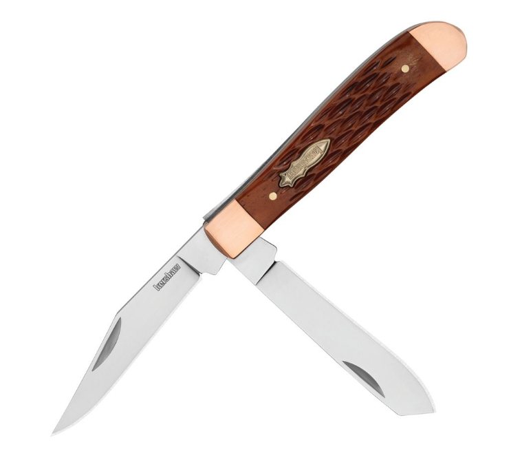 Kershaw Gadsden Trapper – D2 / Brown Jigged Bone