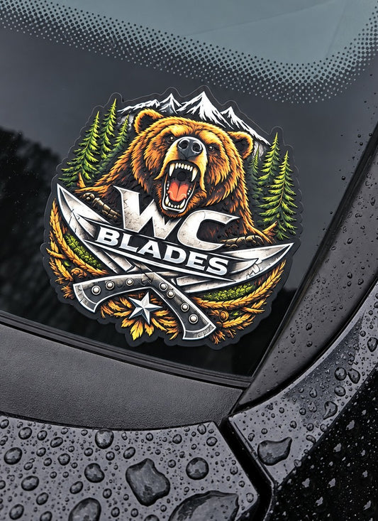 WCBlades Bear Logo Sticker – Premium Vinyl Decal