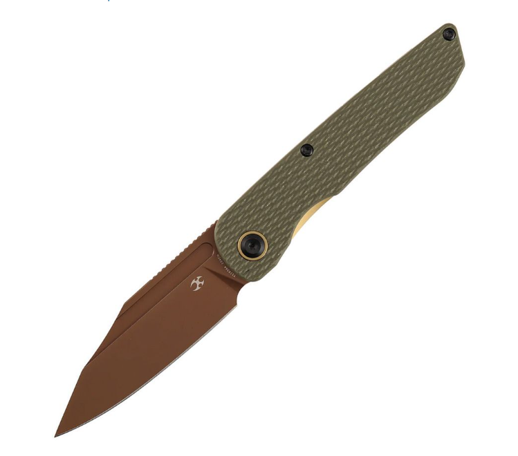 Kansept Nettle Linerlock - Olive G10 / Rose Gold