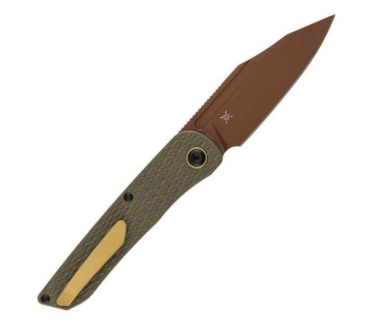Kansept Nettle Linerlock - Olive G10 / Rose Gold