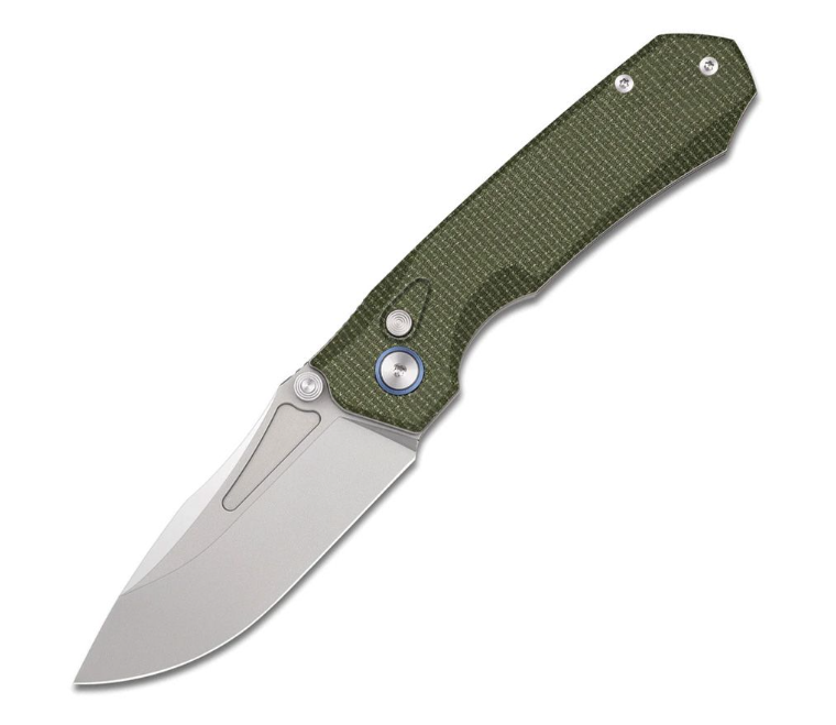 Remette Rhino Button Lock - Green Micarta