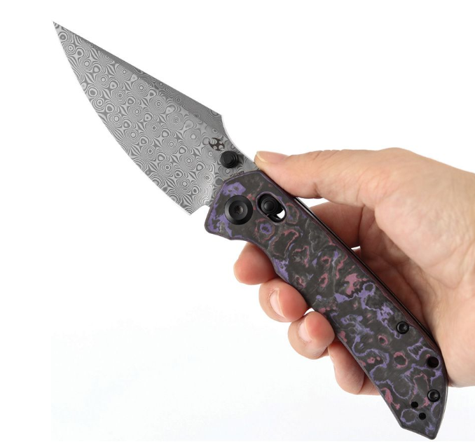 Kansept Fenrir – Damascus / Purple Haze Carbon Fiber
