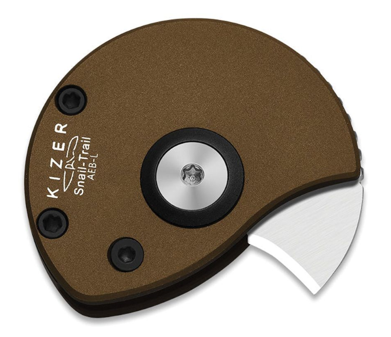 Kizer Snail-Trail Detent Slip Joint – AEB-L / Brown