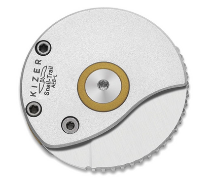Kizer Snail-Trail Detent Slip Joint – AEB-L / Silver Aluminum