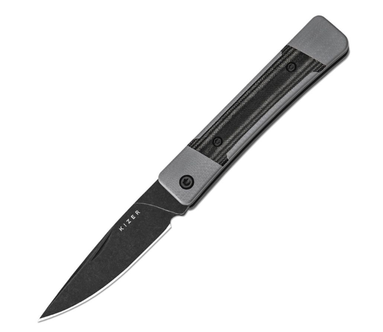 Kizer Little Grand Slip Joint – Nitro-V / Gray G10 & Micarta