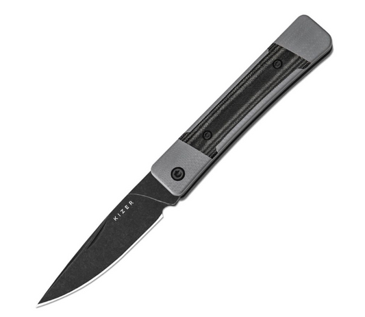 Kizer Little Grand Slip Joint – Nitro-V / Gray G10 & Micarta