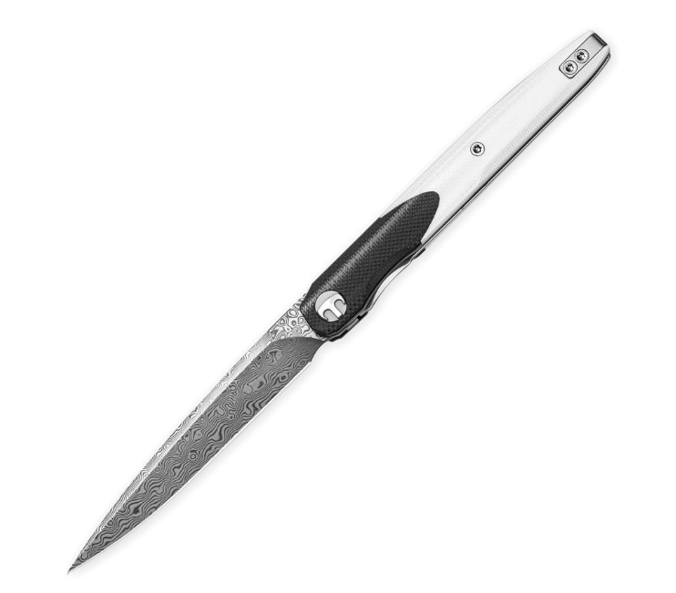 Bestechman Lanza Linerlock – Damascus / Black & White G10