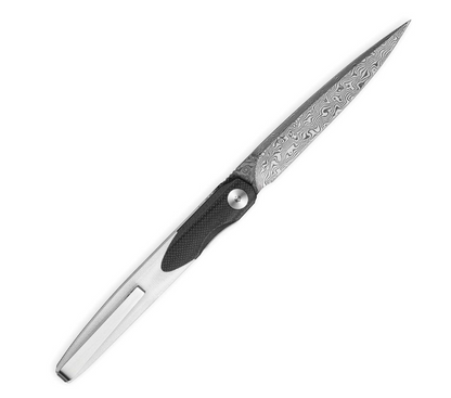 Bestechman Lanza Linerlock – Damascus / Black & White G10