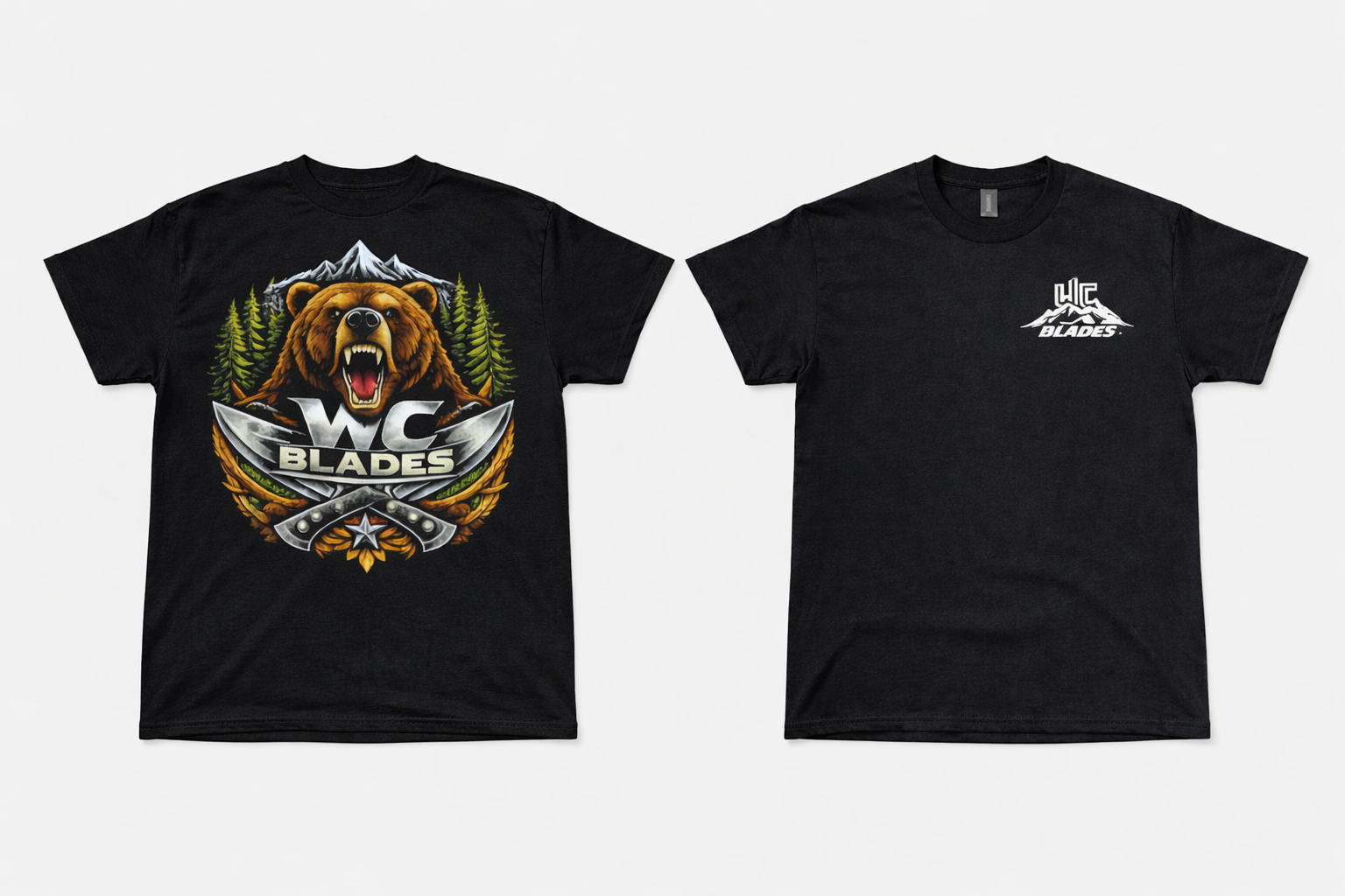 WCBlades Bear Logo Tee – Black