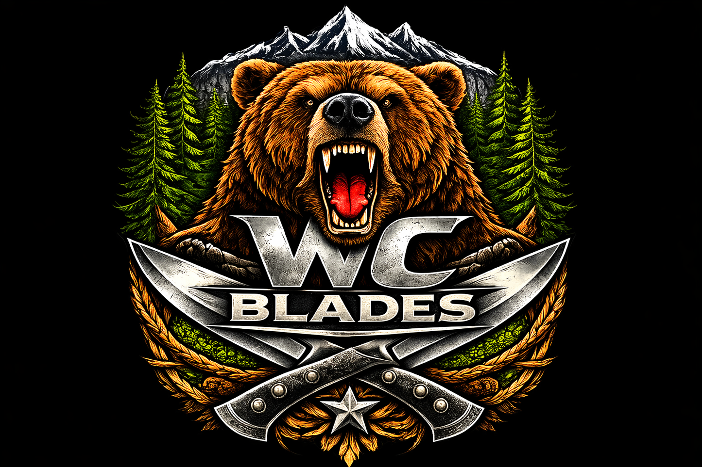 WCBlades Bear Logo Sticker – Premium Vinyl Decal