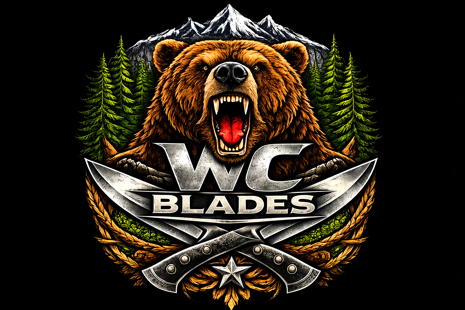 WCBlades Bear Logo Sticker – Premium Vinyl Decal