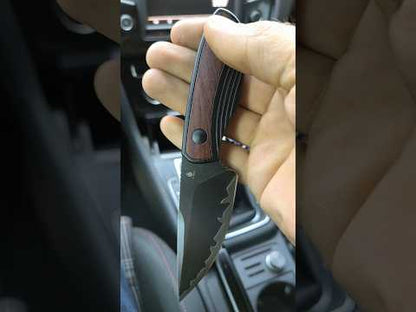 Kizer Finch Fixed Blade – Composite Steel / Mkuruti Wood