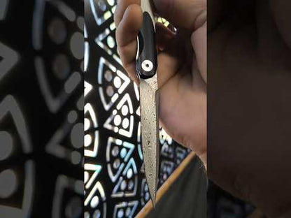 Bestechman Lanza Linerlock – Damascus / Black & White G10